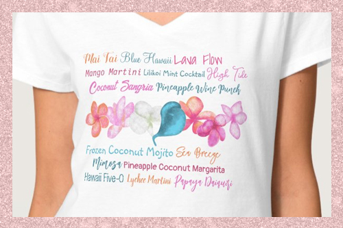 tshirt-hawaiian-cocktails-pink-coral-turquoise