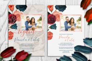 sangria-red-orange-teal-green-rose-garden-wedding-invitations
