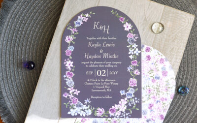Modern Purple & Gray Rose Garden
