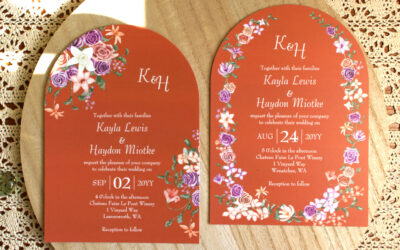 Modern Lilac and Peach with Terracotta